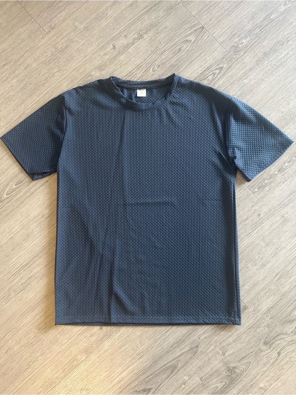 Men’s Textured Crew Neck T-Shirt Casual Short‎ Sleeve Tee Size M